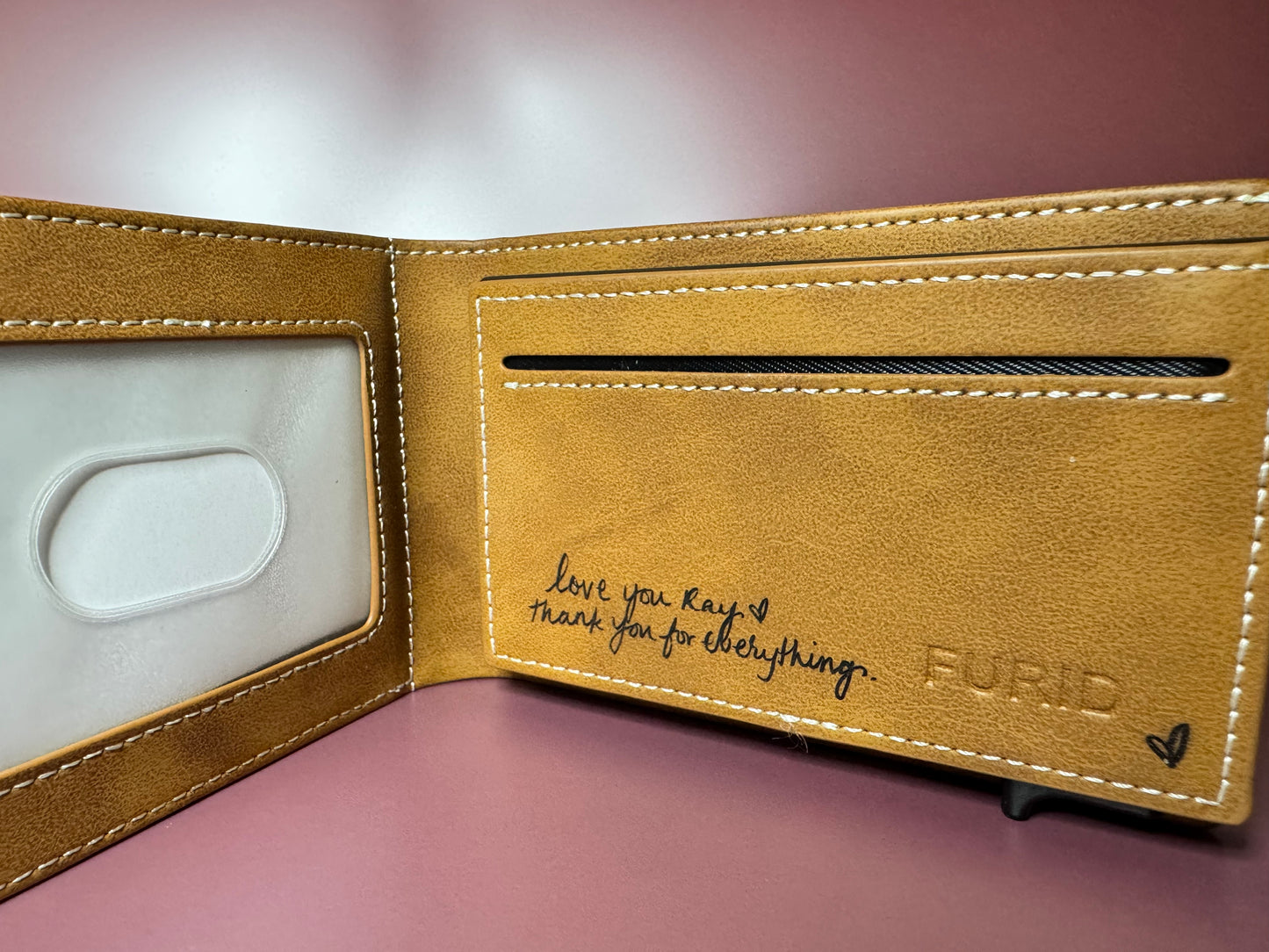 Custom Engraved Leather Wallet – Personalized Keepsake