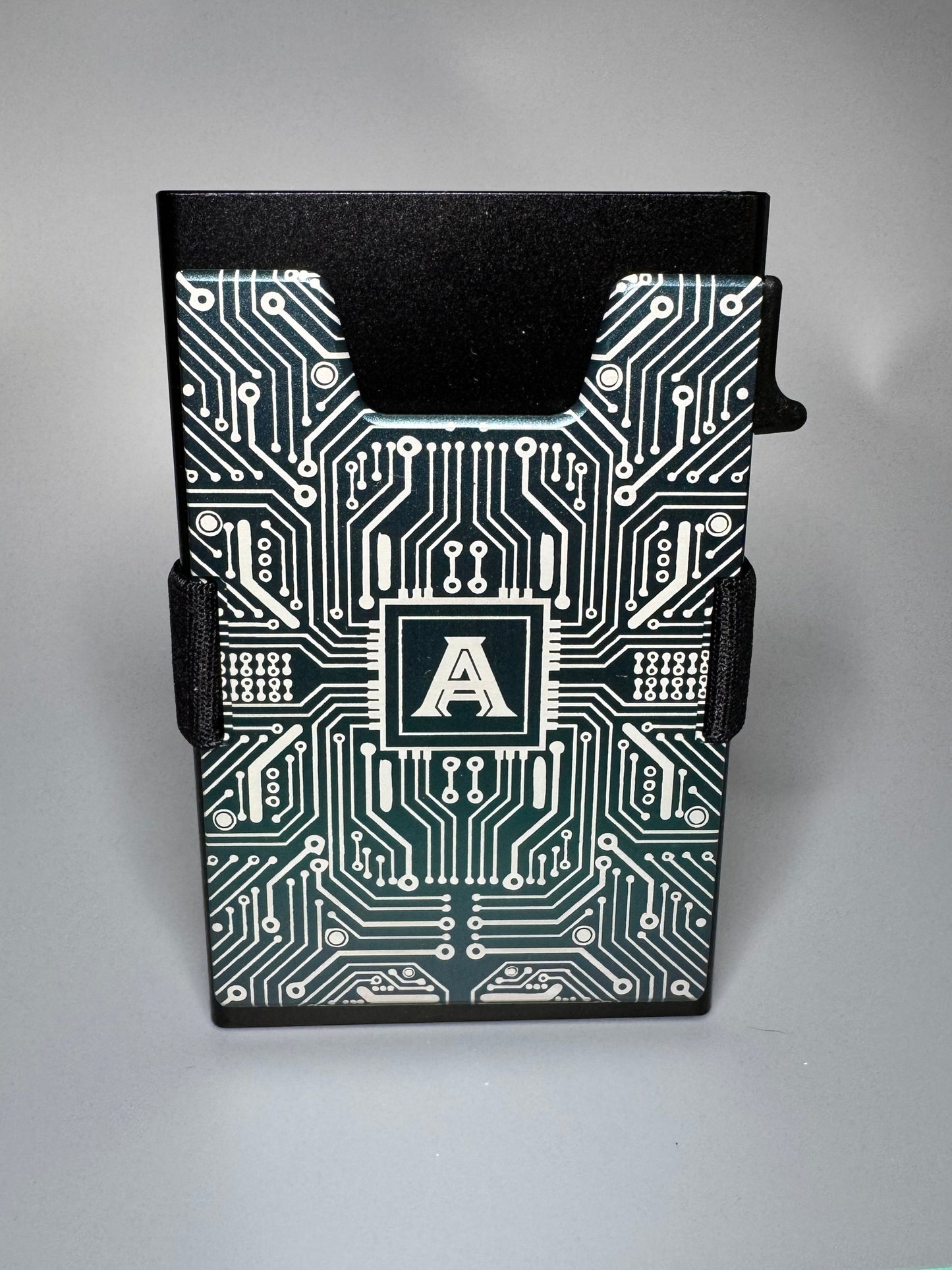 Circuit Board Aluminum Card Wallet – Personalized Tech Style
